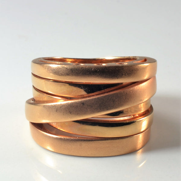 Intertwined Wide Rose Gold Ring | SZ 5.25|