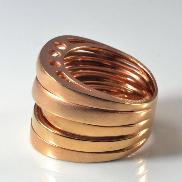 Intertwined Wide Rose Gold Ring | SZ 5.25|