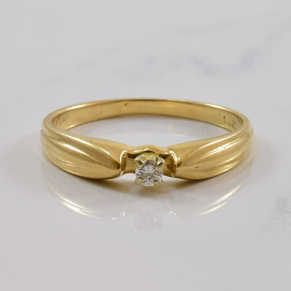Solitaire Diamond Promise Ring | 0.04ct | SZ 5.5 |