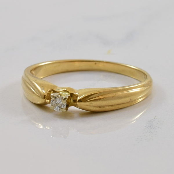 Solitaire Diamond Promise Ring | 0.04ct | SZ 5.5 |