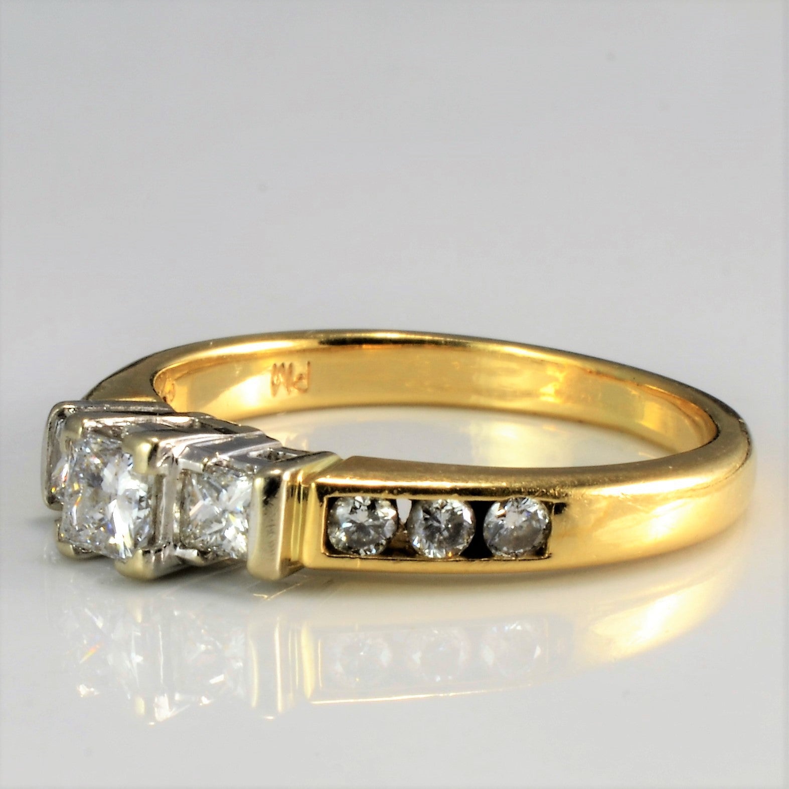 Three Stone Diamond & Accents Engagement Ring | 0.47 ctw, SZ 5 |