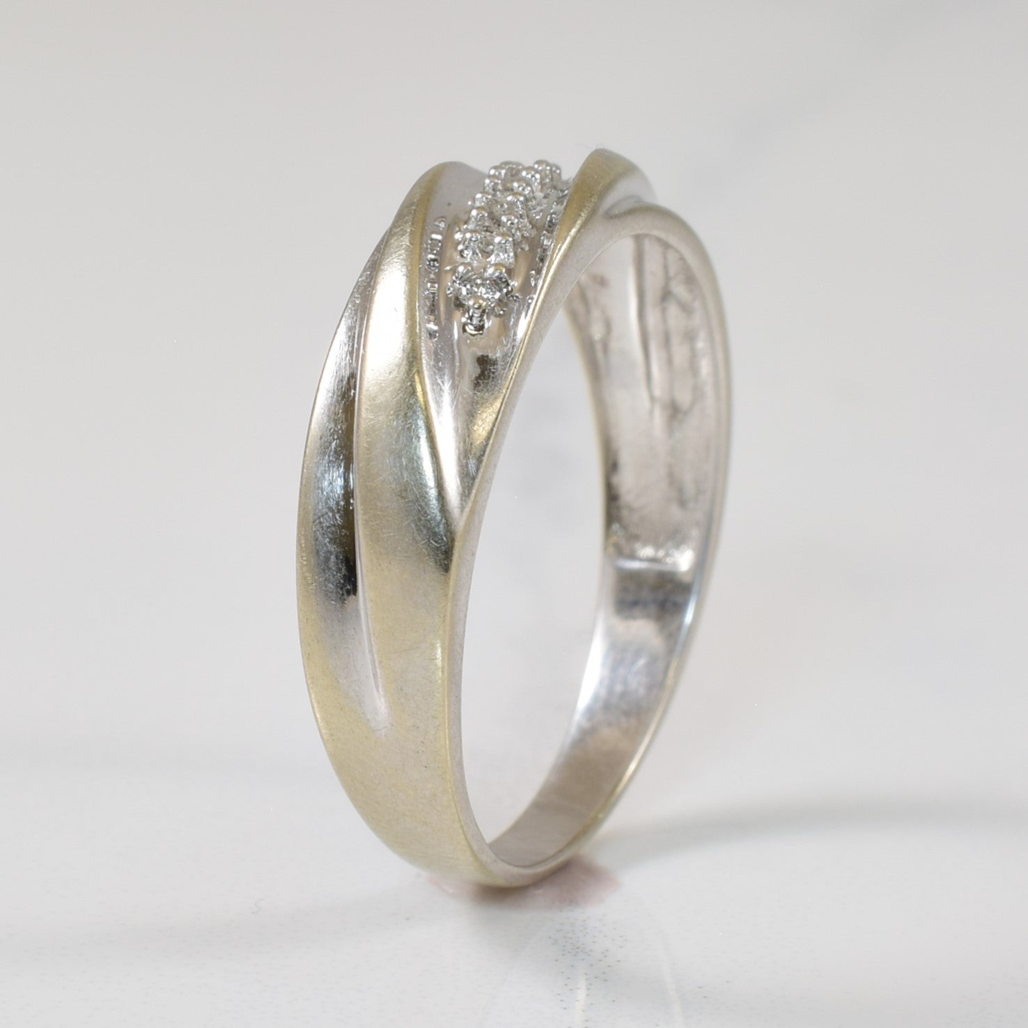 Pave Set Diamond Ring | 0.04ctw | SZ 10 |