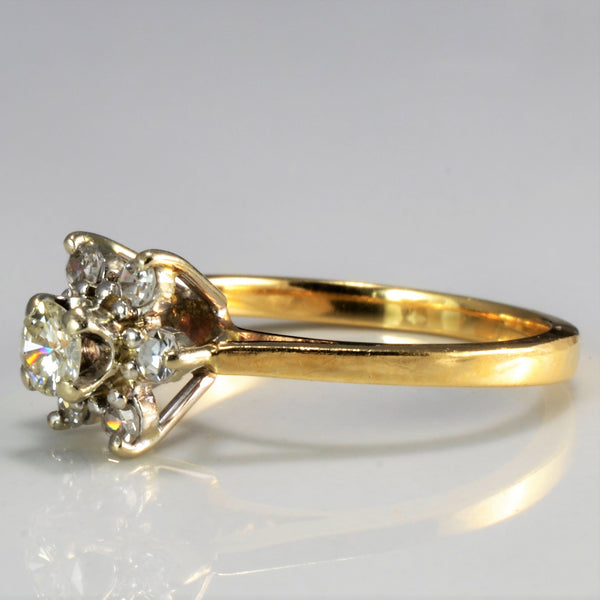 Cluster Flower Diamond Ring | 0.26 ctw, SZ 4.5 |