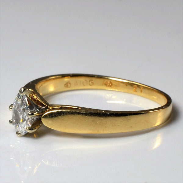 Pear Cut Diamond Engagement Ring | 0.27ct | SZ 6.25 |