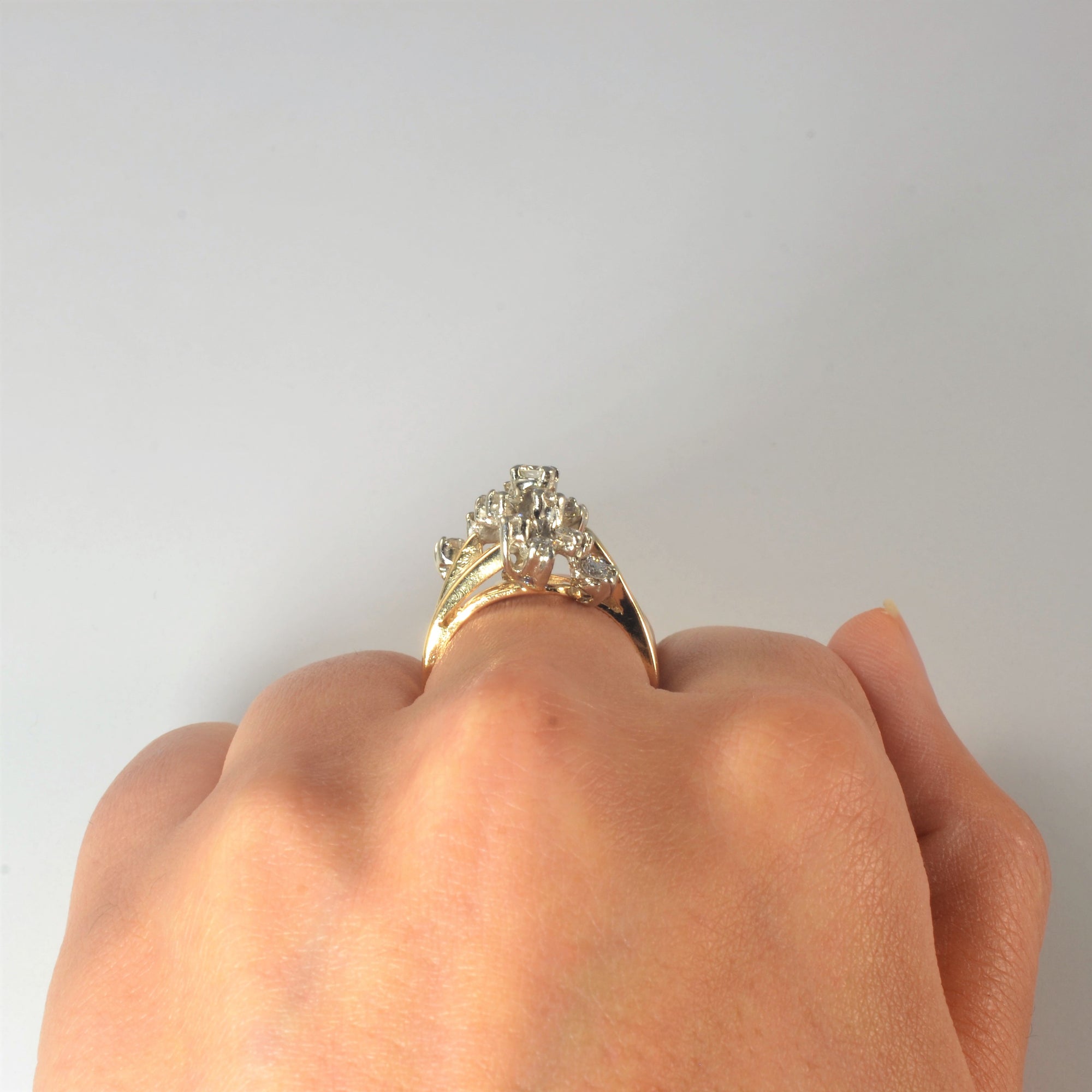 Cascade Cluster Diamond Ring | 0.85ctw | SZ 7 |