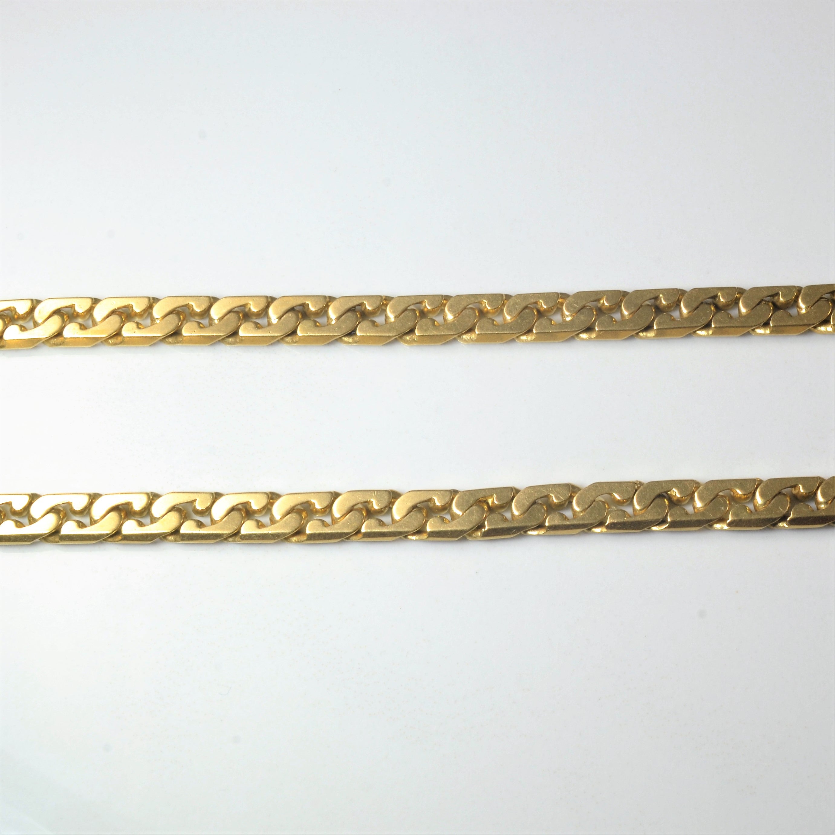 Chaîne gourmette épaisse en or jaune 18 carats | 16" | 