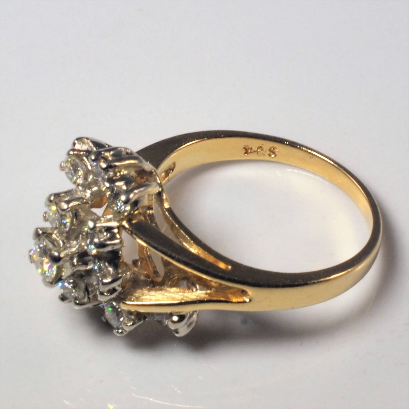 Cascade Cluster Diamond Ring | 0.85ctw | SZ 7 |