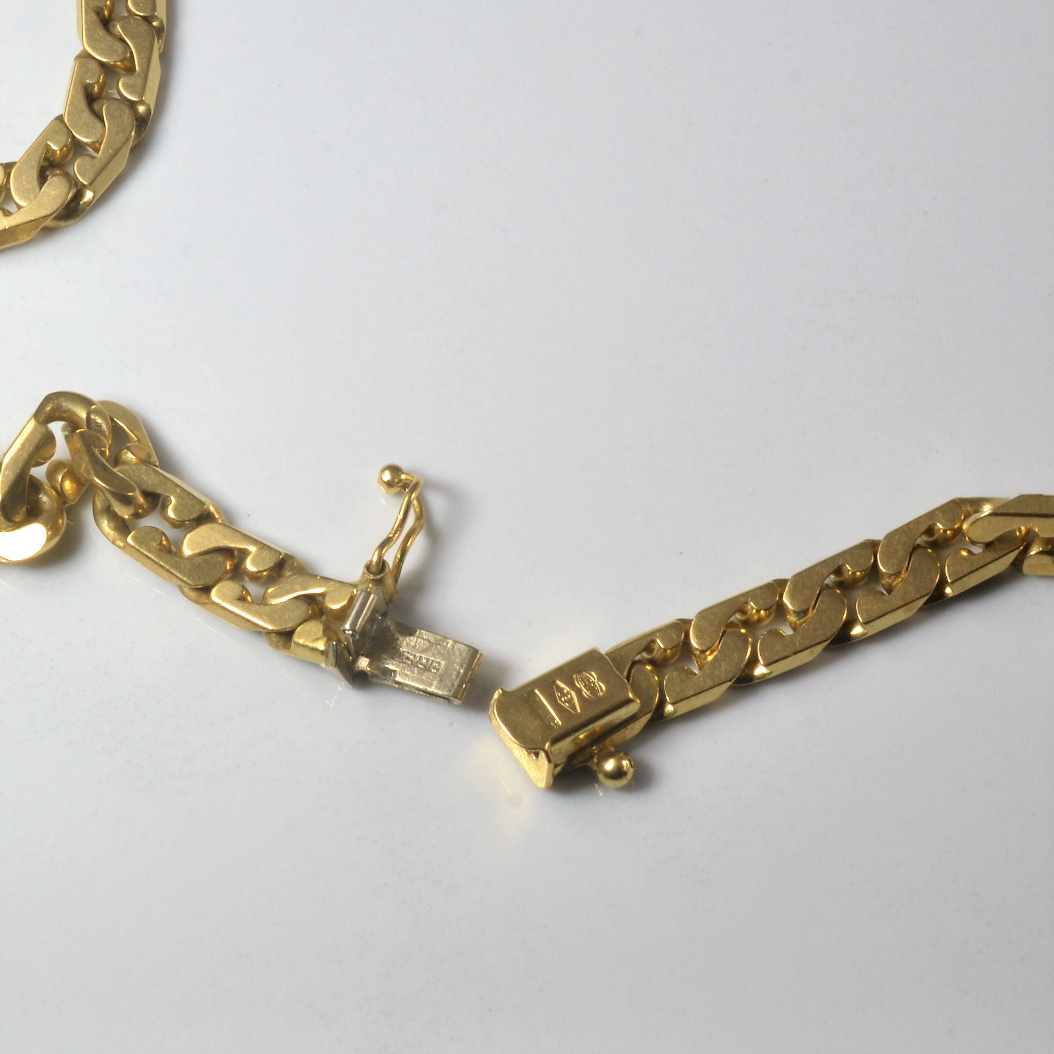Chaîne gourmette épaisse en or jaune 18 carats | 16" | 