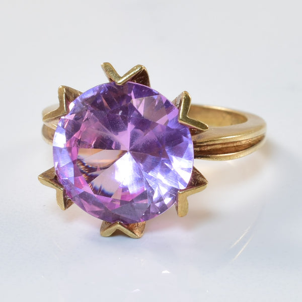 Synthetic Pink Sapphire Ring | 7.66ct | SZ 5.75 |