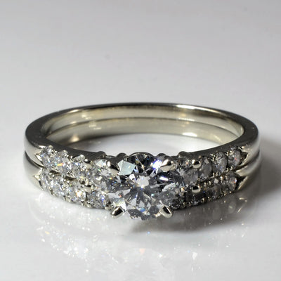 Classic White Gold Diamond Wedding Set | 1.59ctw | SZ 9.75 |