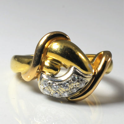 Bypass Cluster Diamond Knot Ring | 0.09ctw | SZ 7.25 |