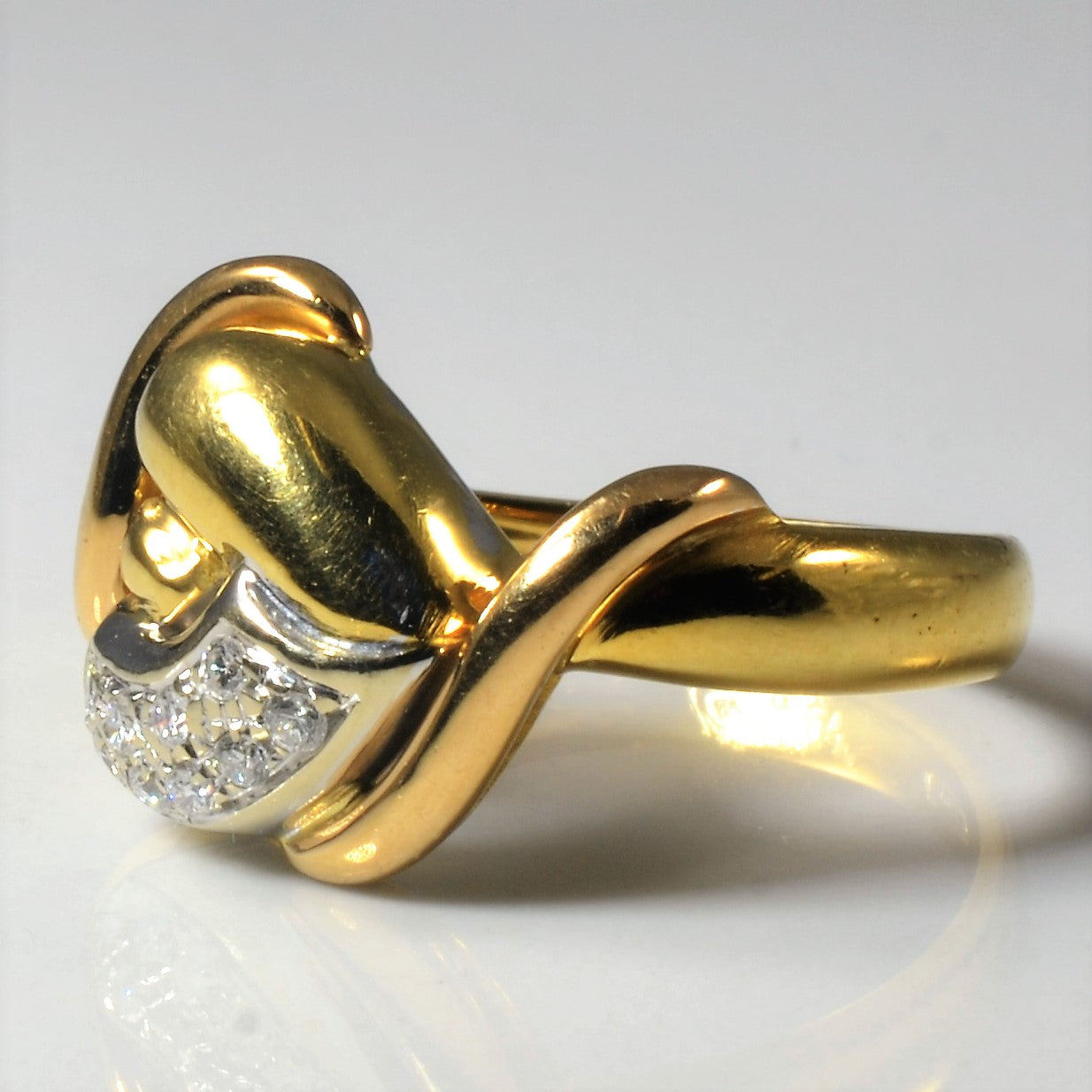 Bypass Cluster Diamond Knot Ring | 0.09ctw | SZ 7.25 |