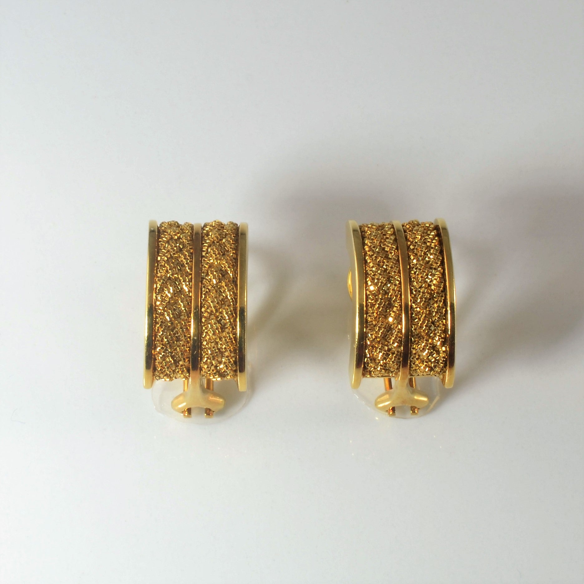 Yuri Ichihashi Designed Textured Gold Earrings |