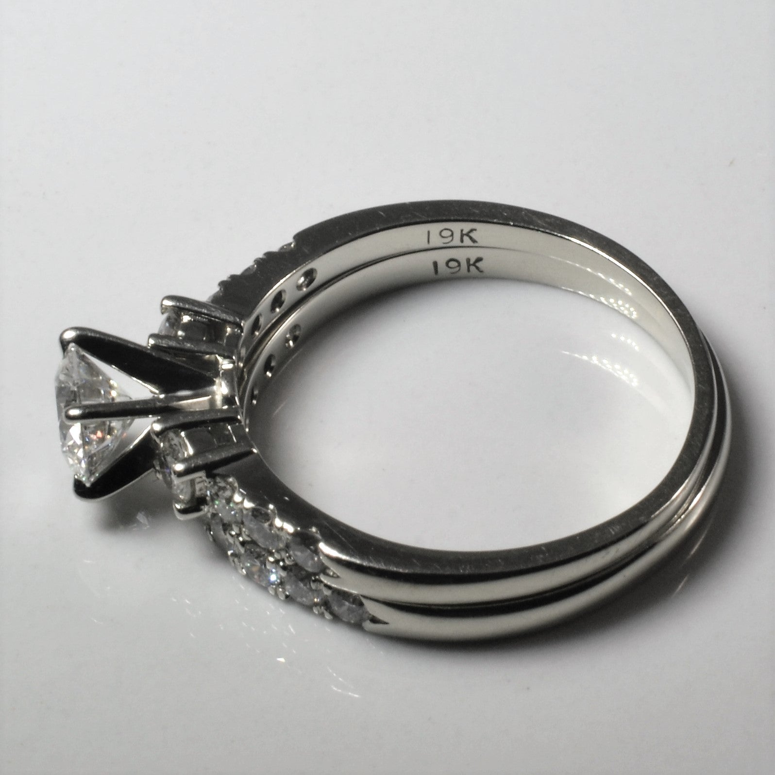 Classic White Gold Diamond Wedding Set | 1.59ctw | SZ 9.75 |