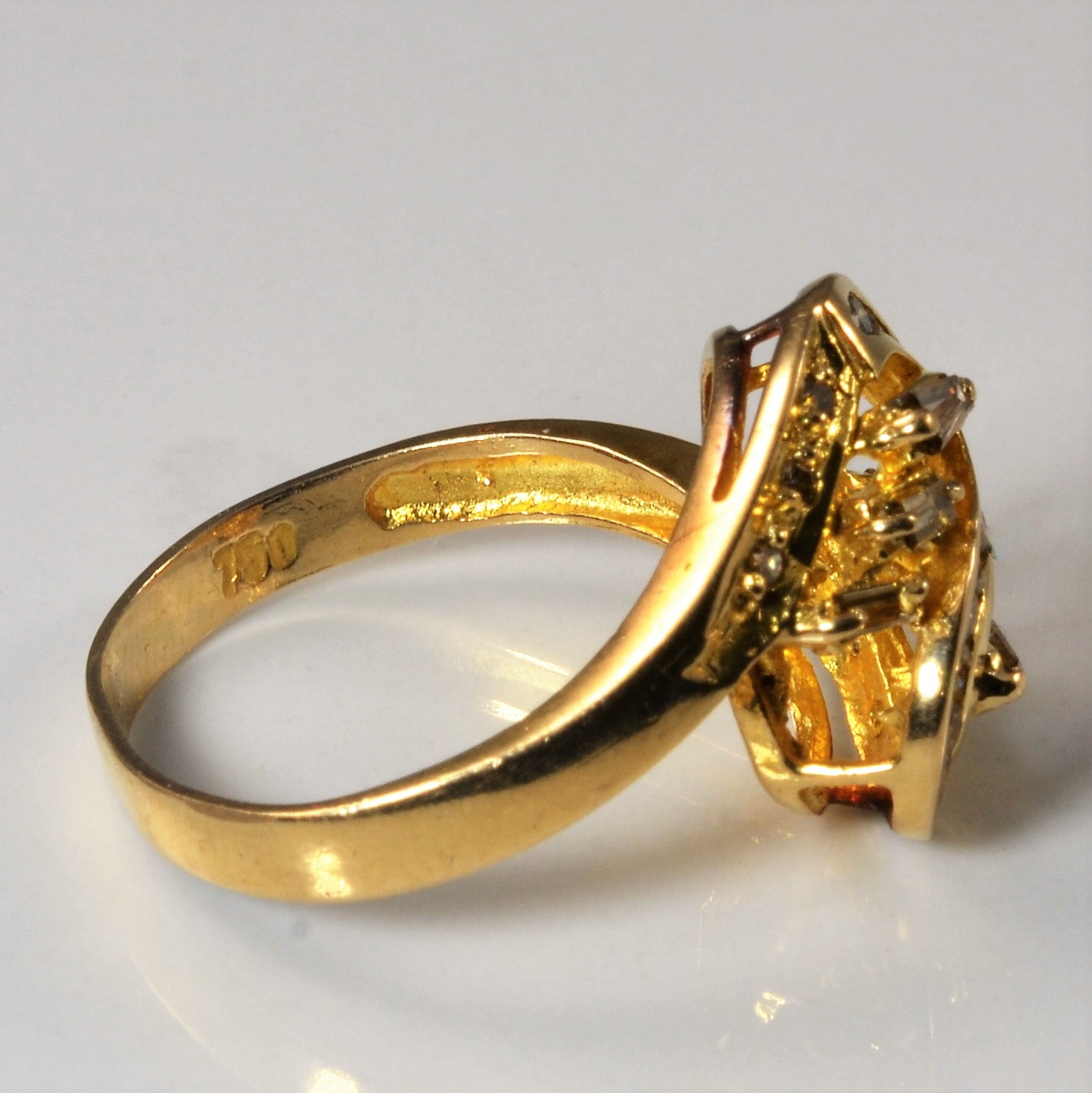 Swirl Channel Diamond Ring | 0.53ctw | SZ 7.75 |