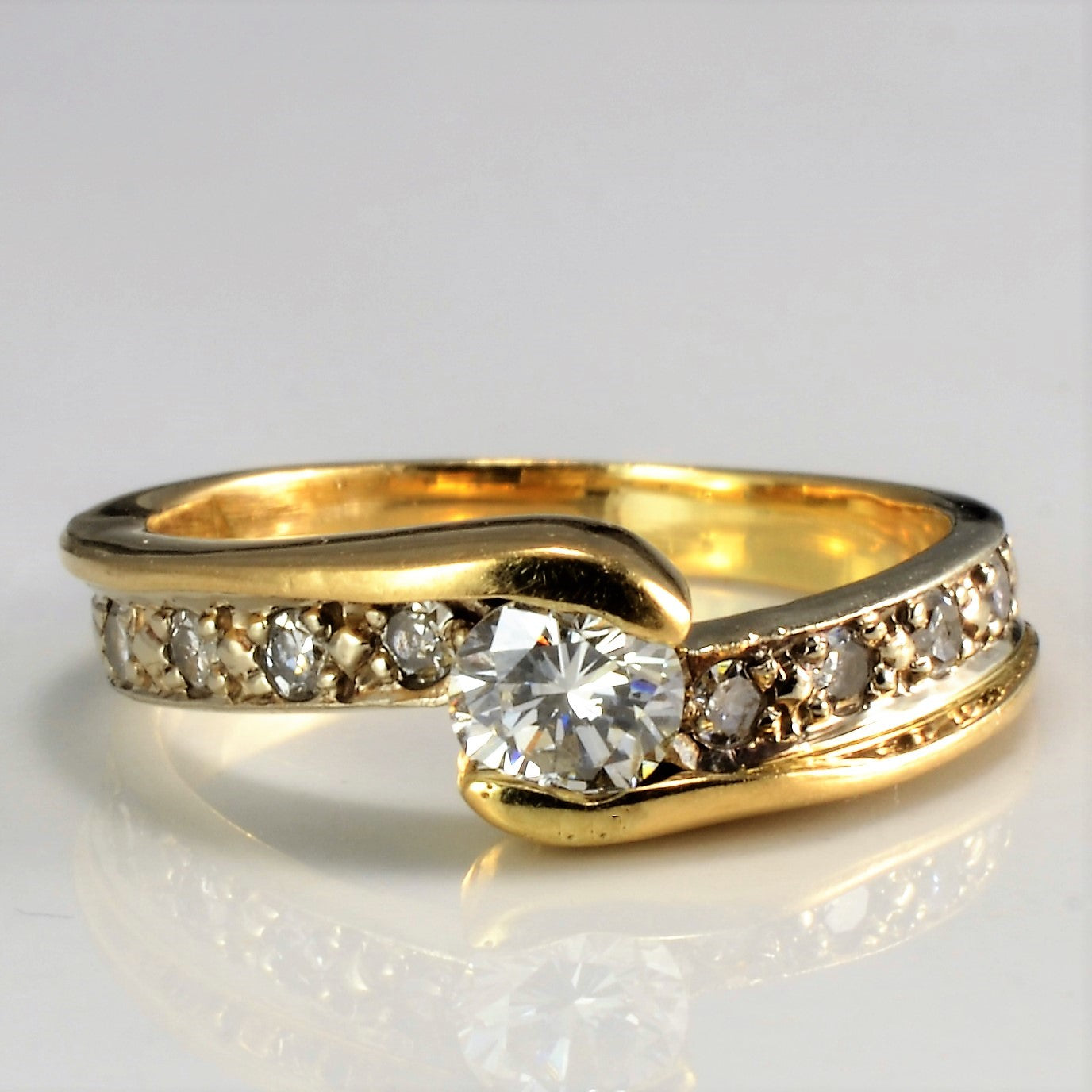 Bypass Diamond Engagement Ring | 0.39 ctw, SZ 3.5 |