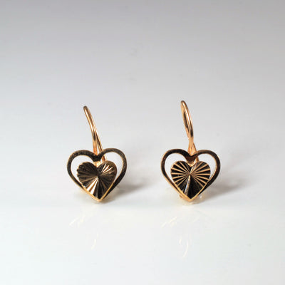 Gold Heart Earrings |