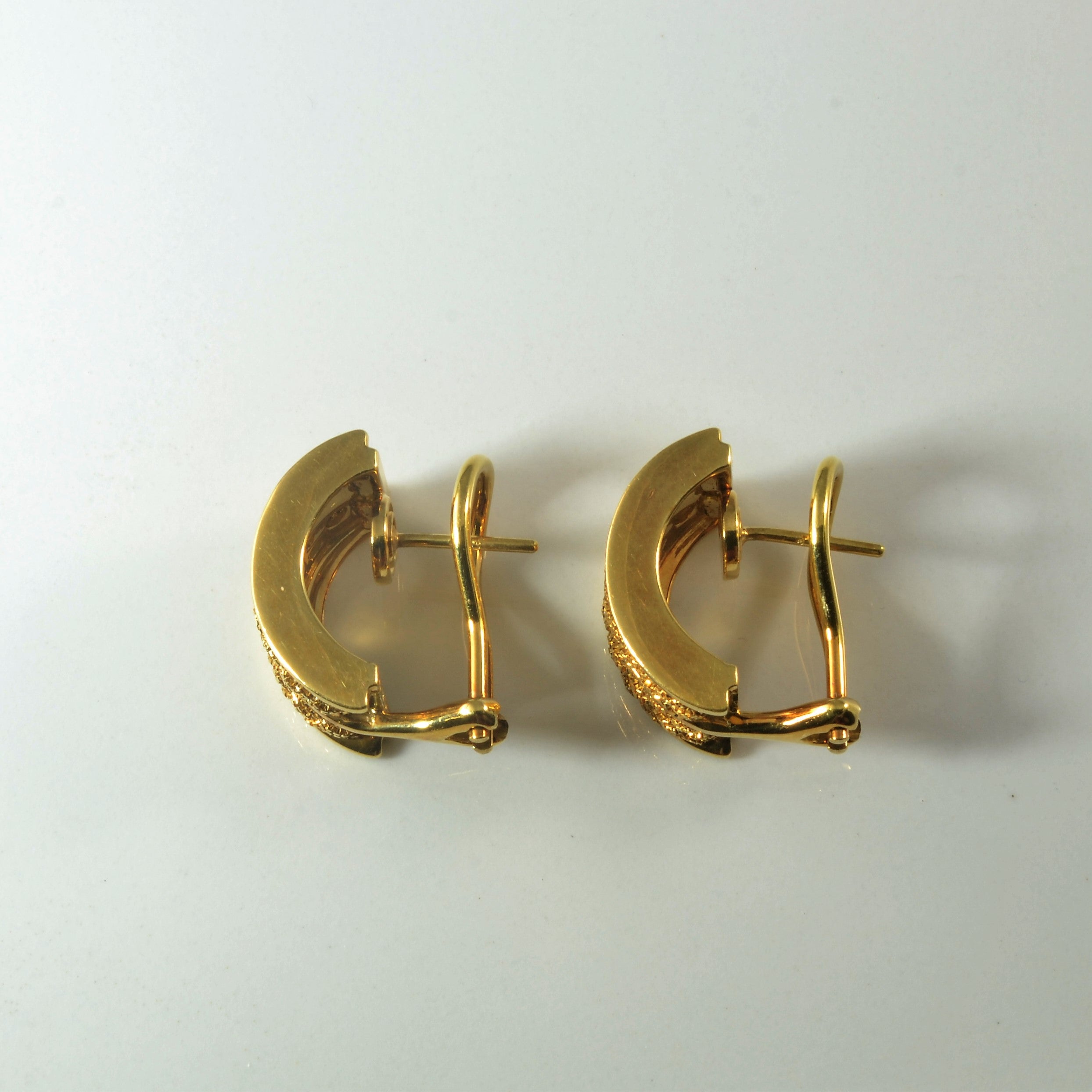 Yuri Ichihashi Designed Textured Gold Earrings |