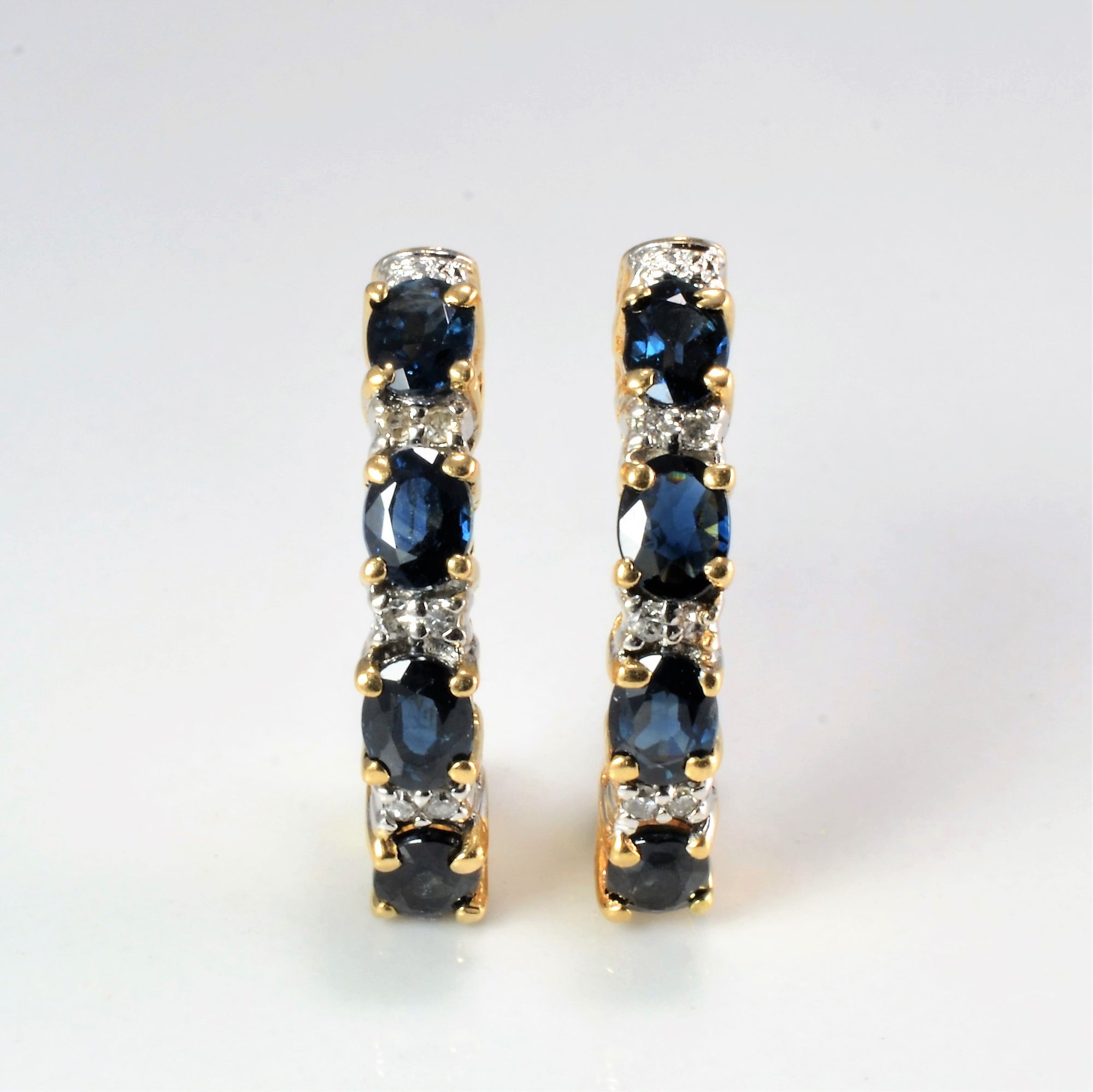 Sapphire & Diamond Earrings | 0.12 ctw |