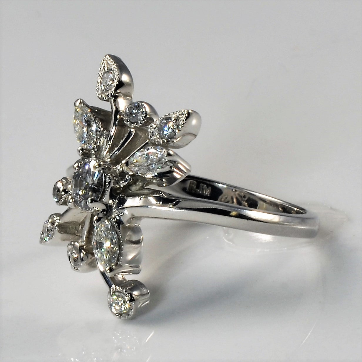Floral Design Diamond Ring | 0.57ctw | SZ 6.75 |