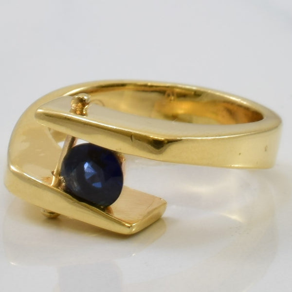 Bypass Blue Sapphire Ring | 0.30ct | SZ 6 |
