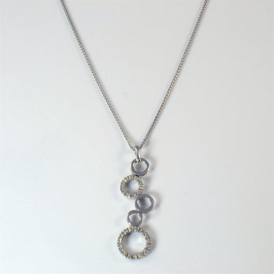 Diamond Bubble Drop Necklace | 0.27ctw | 17