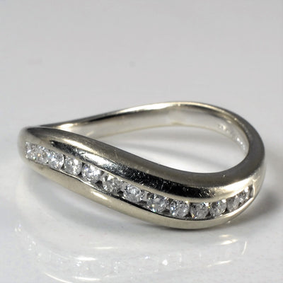 Channel Set Diamond Wave Ring | 0.20ctw | SZ 6.5 |