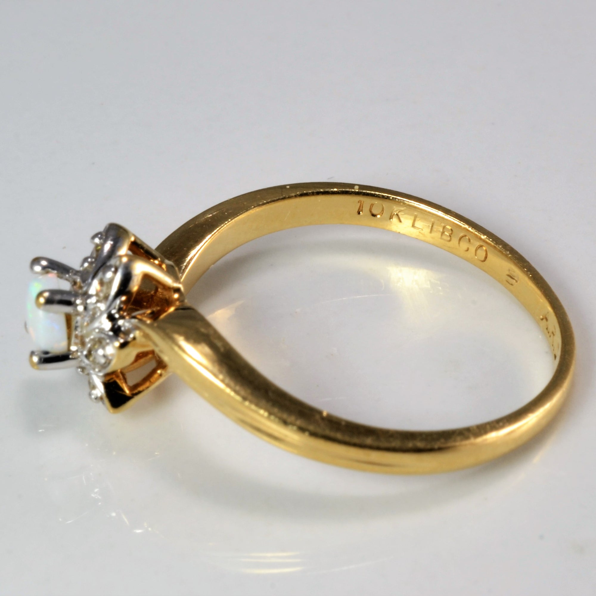 Flower Opal & Diamond Ring | 0.03 ctw, SZ 5.75 |