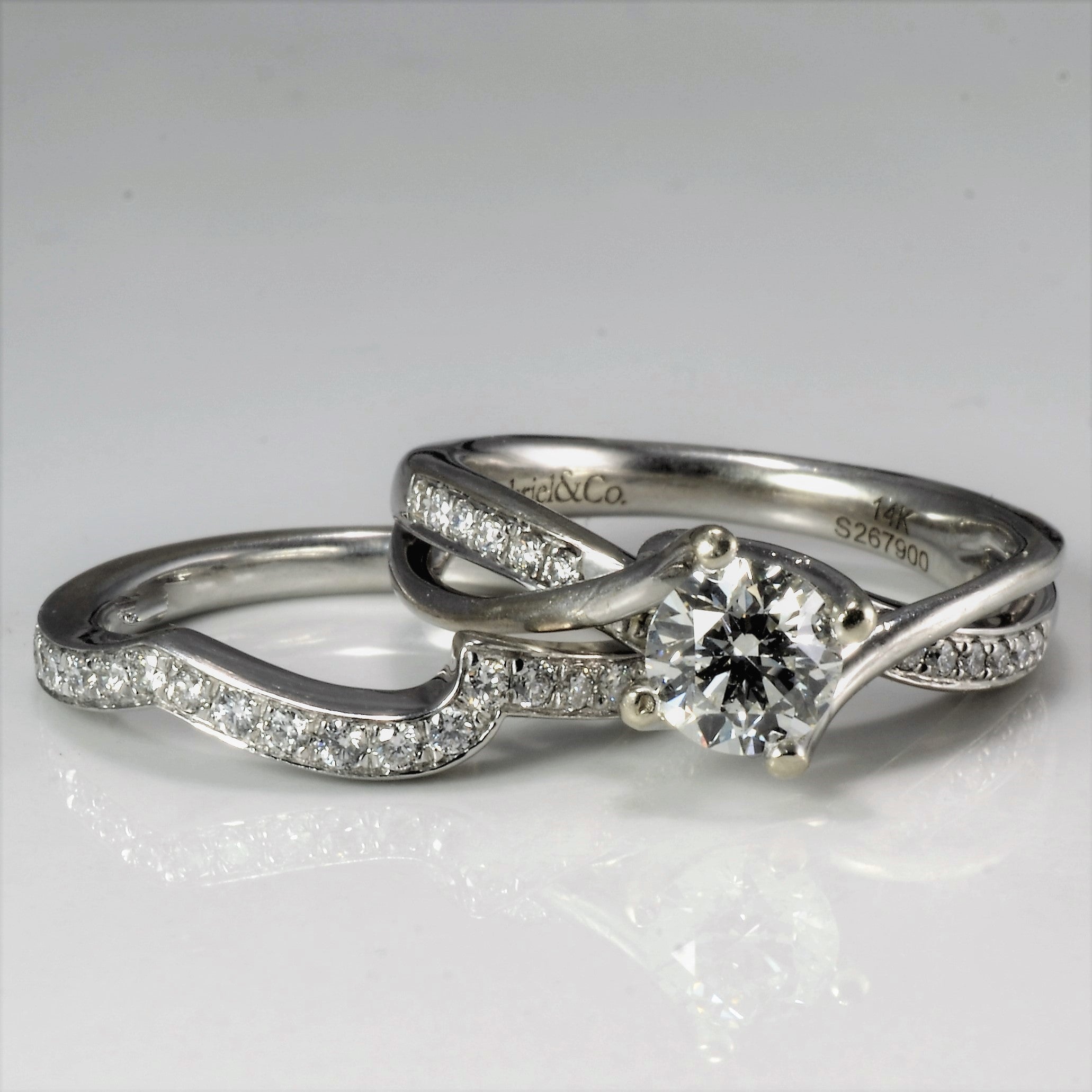 Bypass Diamond Wedding Ring Set | 0.75 ctw, SZ 5 |