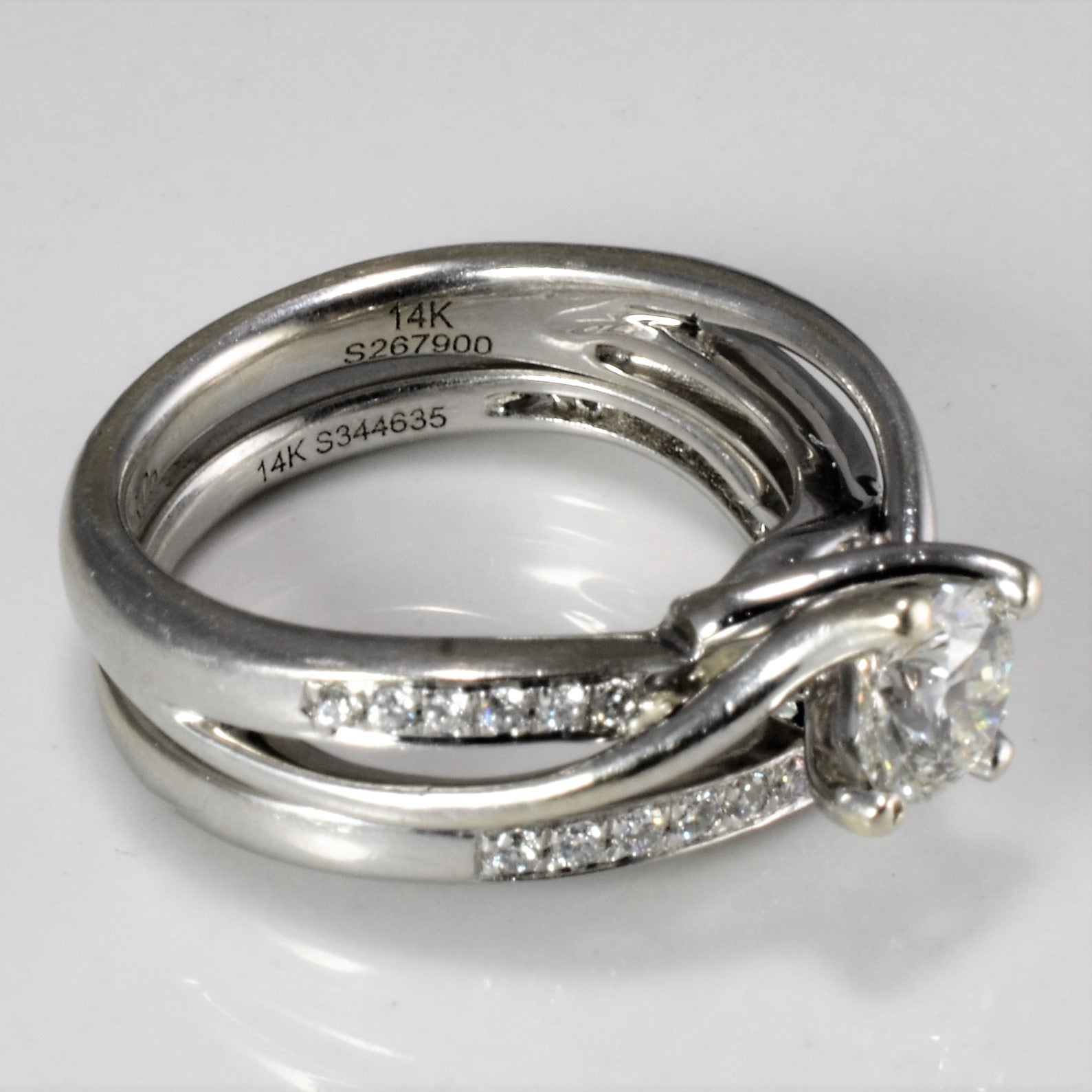 Bypass Diamond Wedding Ring Set | 0.75 ctw, SZ 5 |