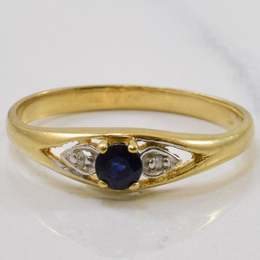 Sapphire & Diamond Ring | 0.18ct, 0.01ctw | SZ 7.25 |
