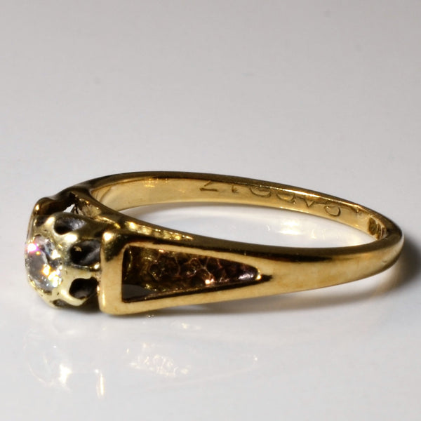 Solitaire Diamond Vintage Ring | 0.10ct | SZ 5.5 |