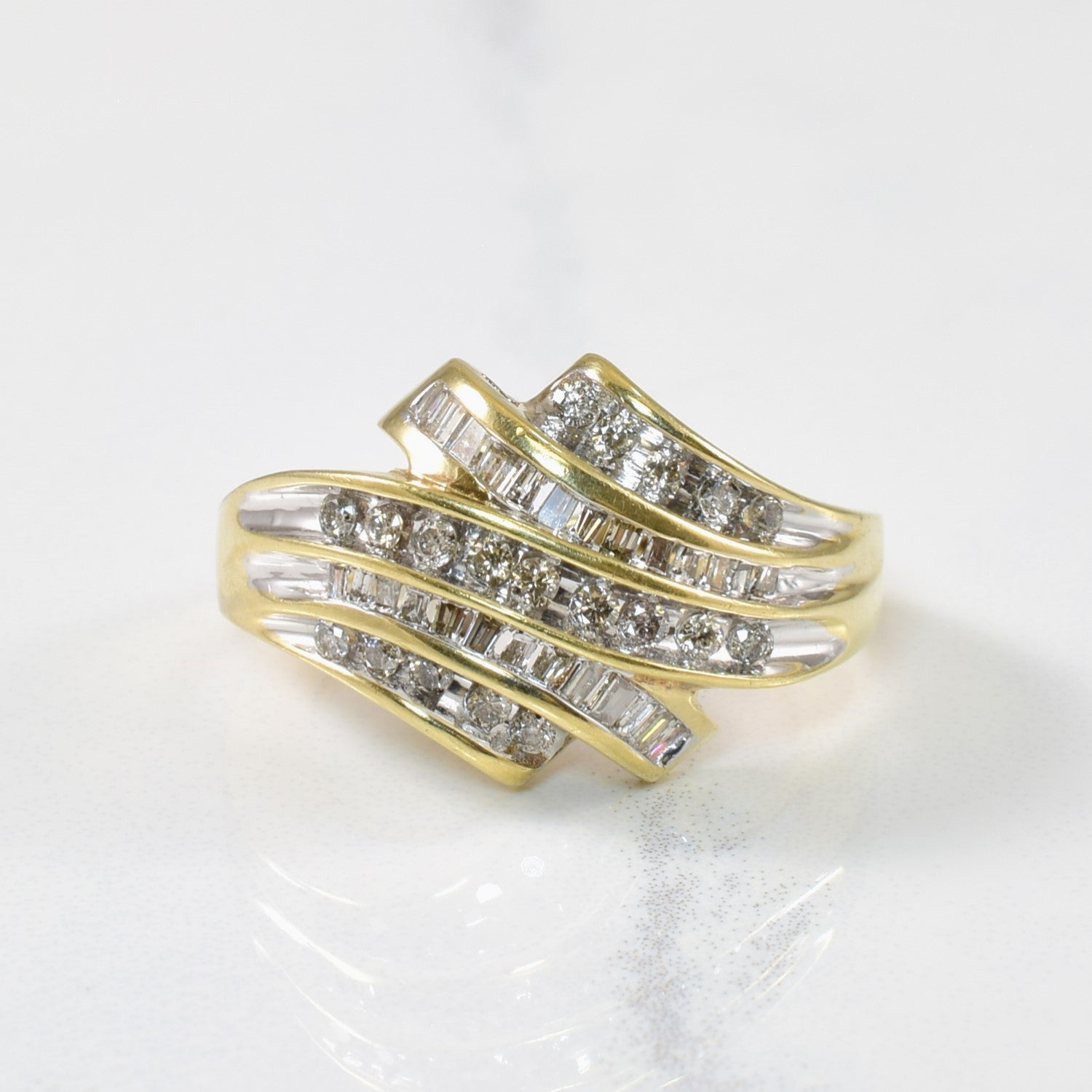 Diamond Bypass Ring | 0.35ctw | SZ 5.5 |