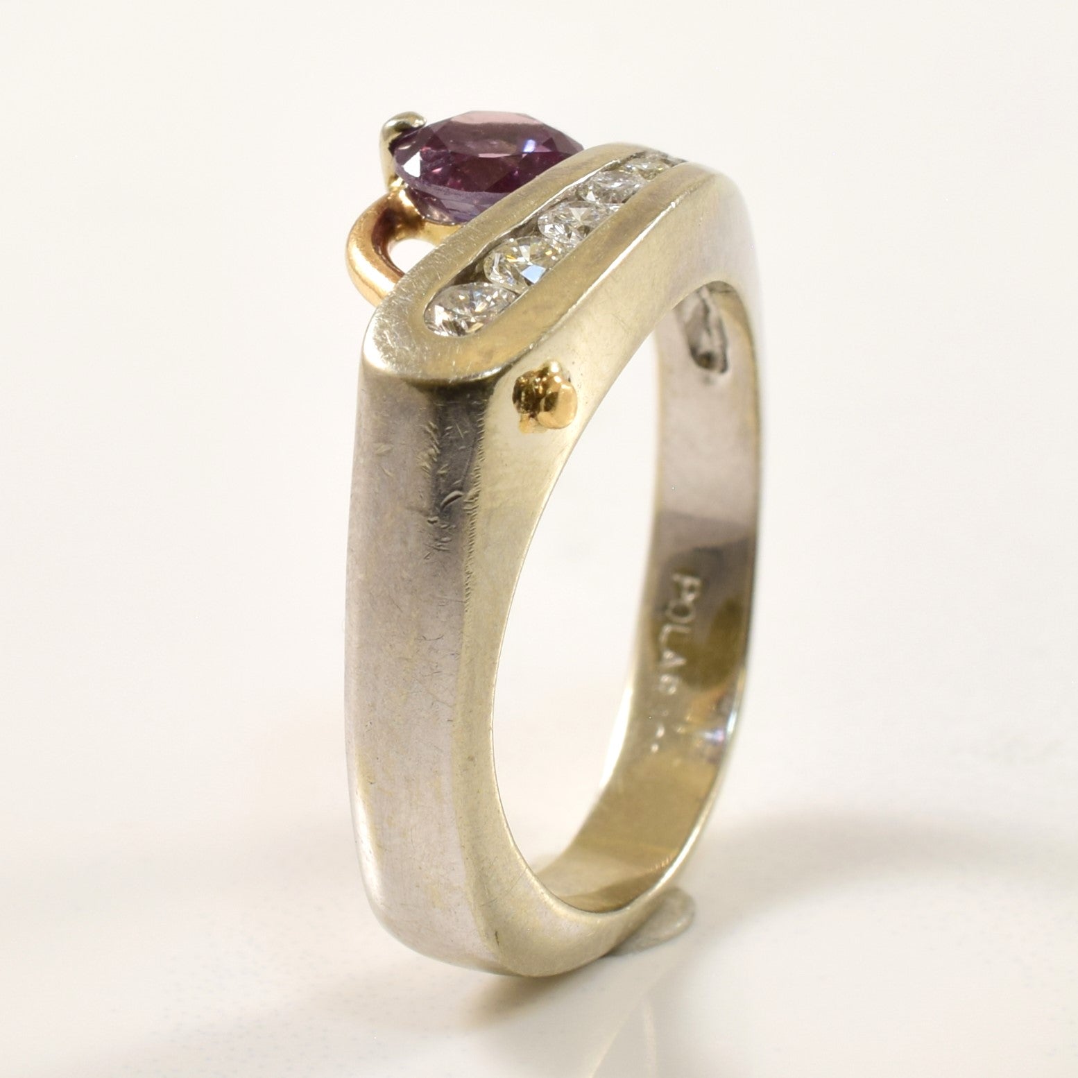 Colour Changing Sapphire & Diamond Ring | 0.55ct, 0.20ctw | SZ 7 |