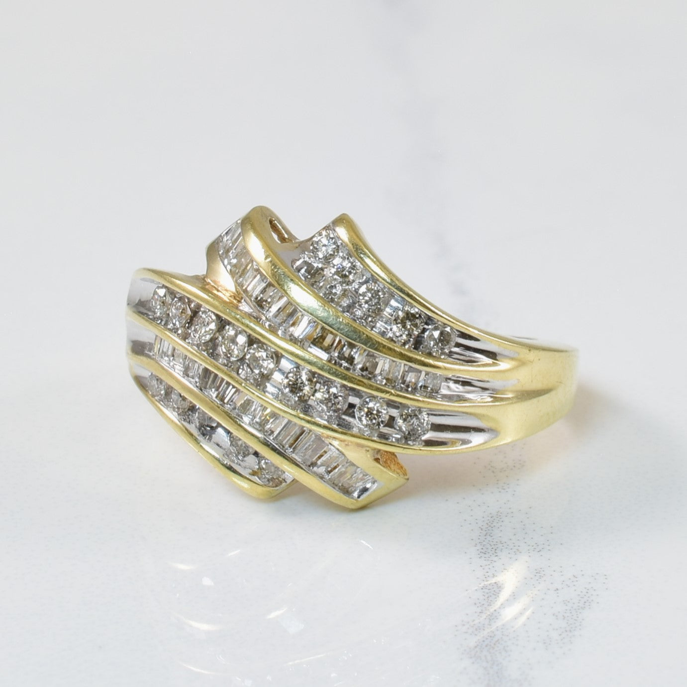 Diamond Bypass Ring | 0.35ctw | SZ 5.5 |