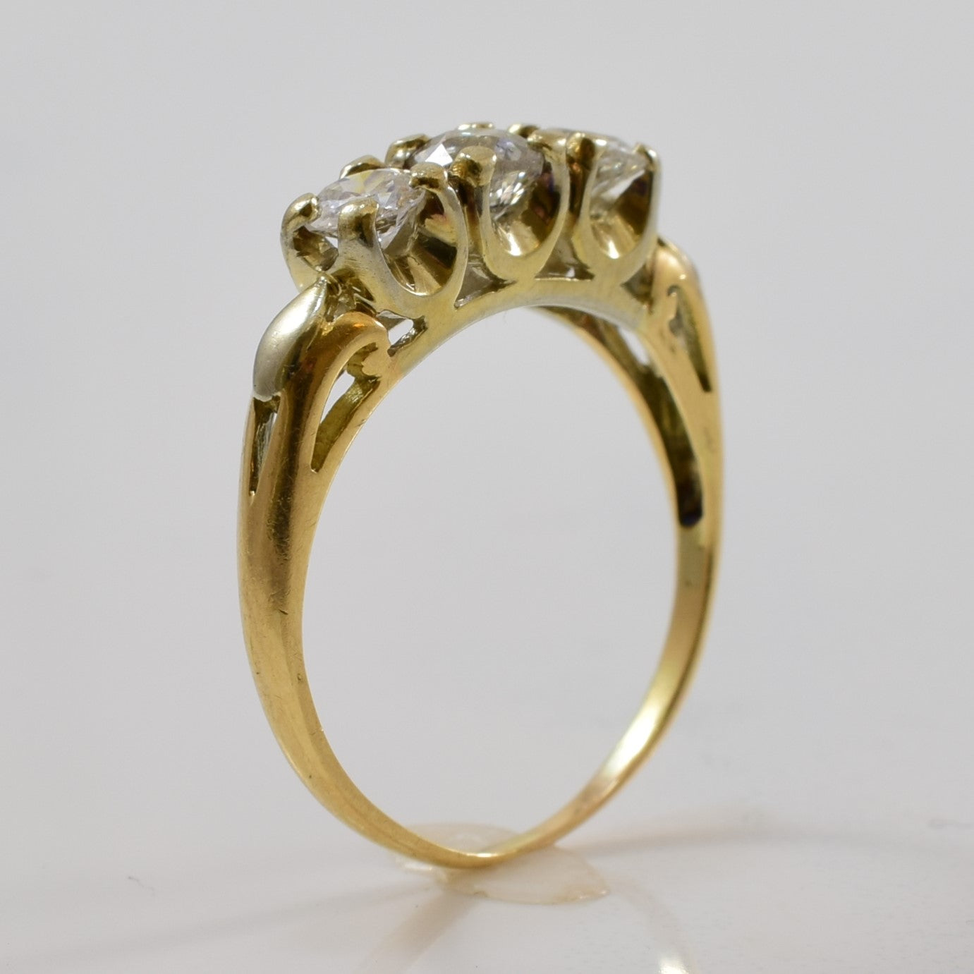 Old European Three Stone Diamond Ring | 0.55ctw | SZ 5.25 |