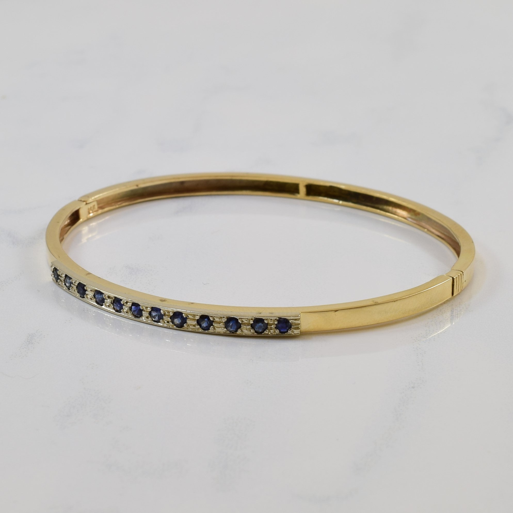 Blue Sapphire Bangle | 0.50ctw | 7" |