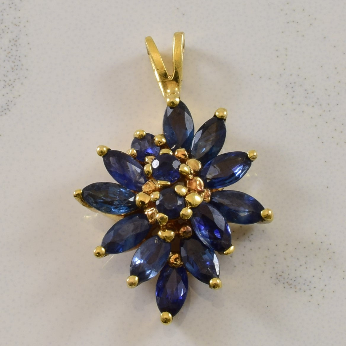 Cluster Burst Sapphire Pendant | 0.80ctw |