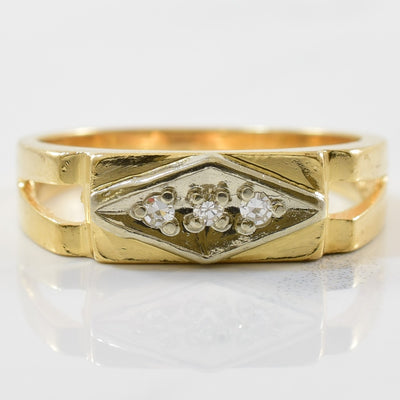1940s Split Shank Diamond Band | 0.03ctw | SZ 6 |