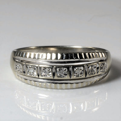 Textured Diamond Ring | 0.035ctw | SZ 6.75 |