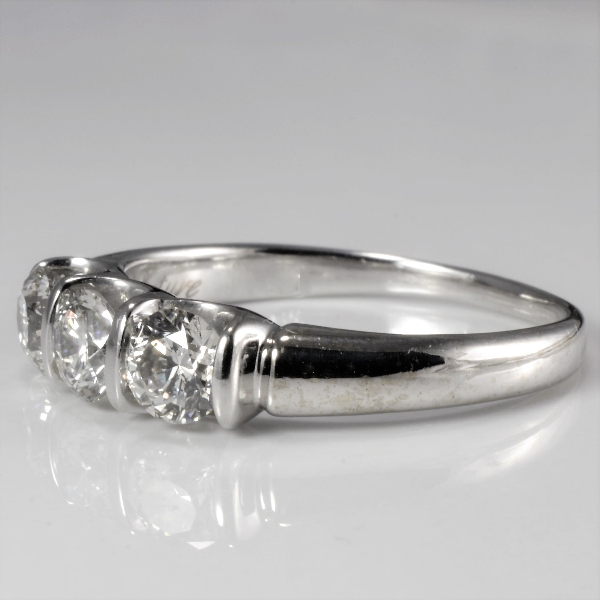 Three Stone Diamond Engagement Ring | 0.91 ctw, SZ 7 |