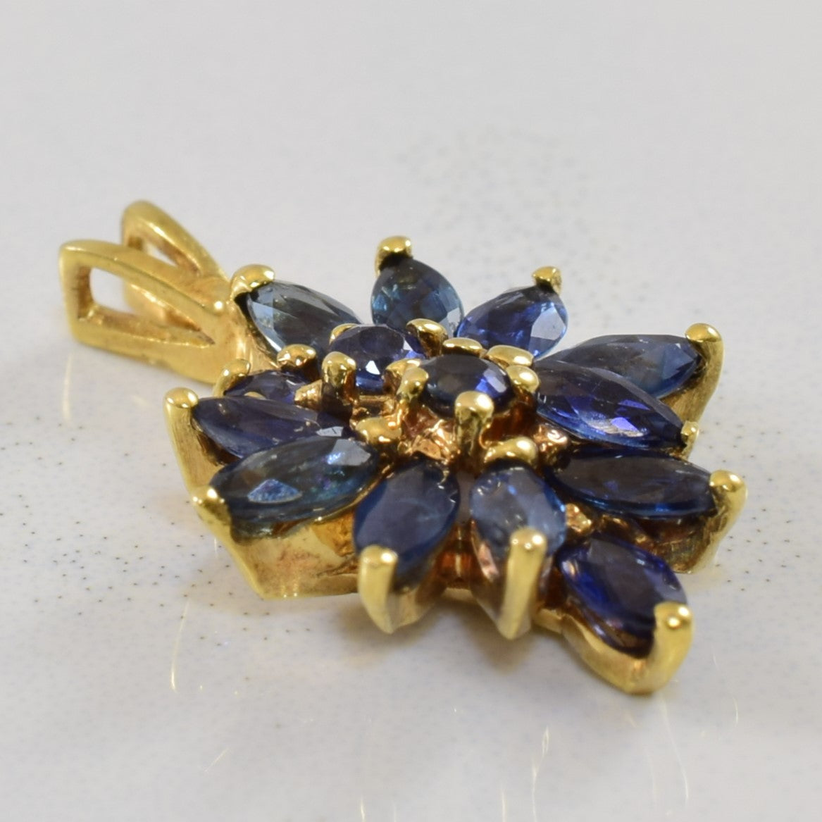 Cluster Burst Sapphire Pendant | 0.80ctw |