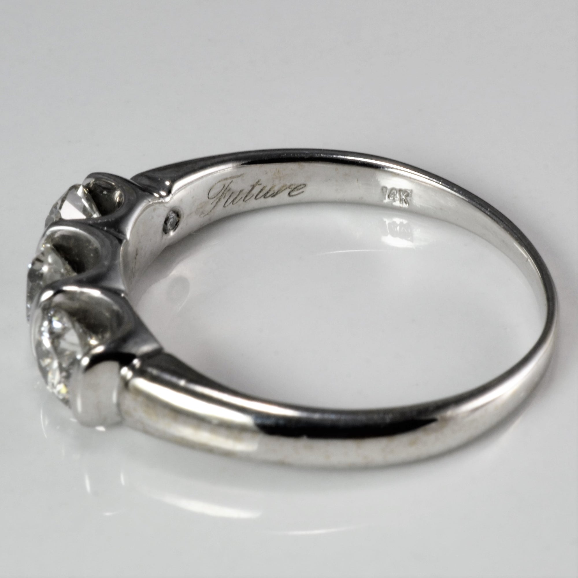Three Stone Diamond Engagement Ring | 0.91 ctw, SZ 7 |