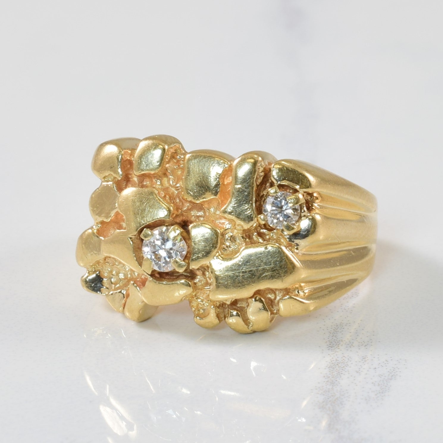 Dual Diamond Nugget Ring | 0.22ctw | SZ 9 |