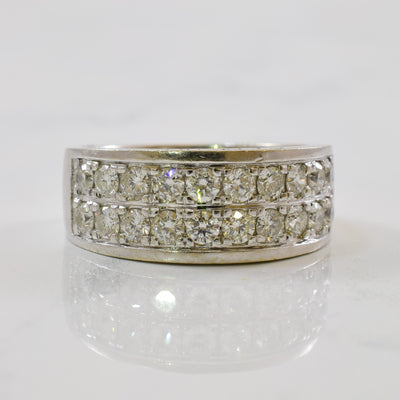 Double Row Channel Set Diamond Band | 1.11ctw | SZ 10.5 |