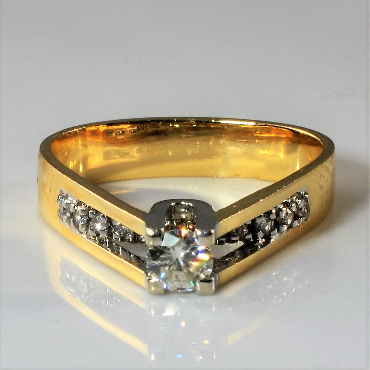High Set Diamond Ring | 0.34ctw | SZ 6.5 |