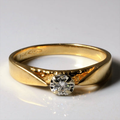 Solitaire Diamond Ring | 0.09ct | SZ 5.5 |