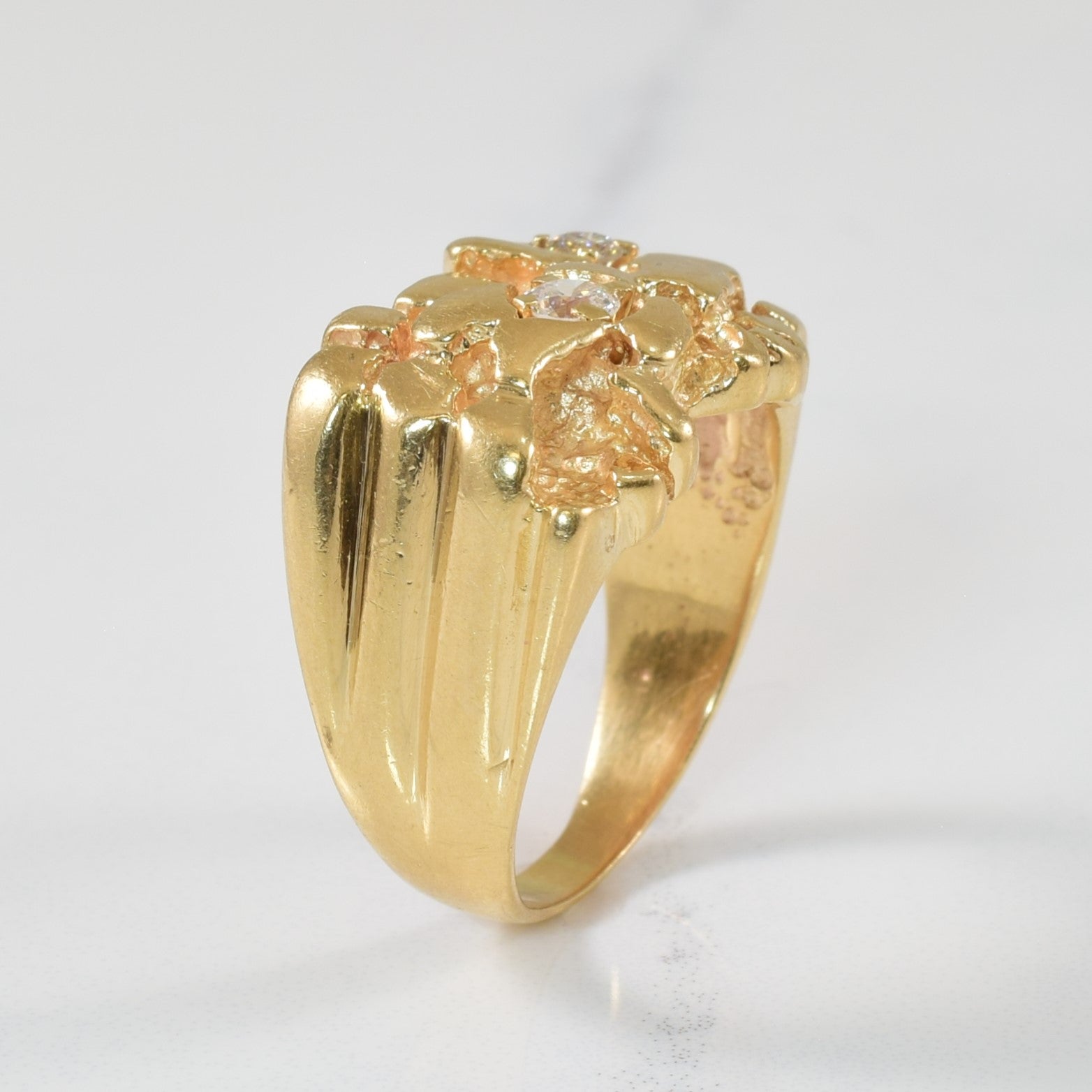 Dual Diamond Nugget Ring | 0.22ctw | SZ 9 |