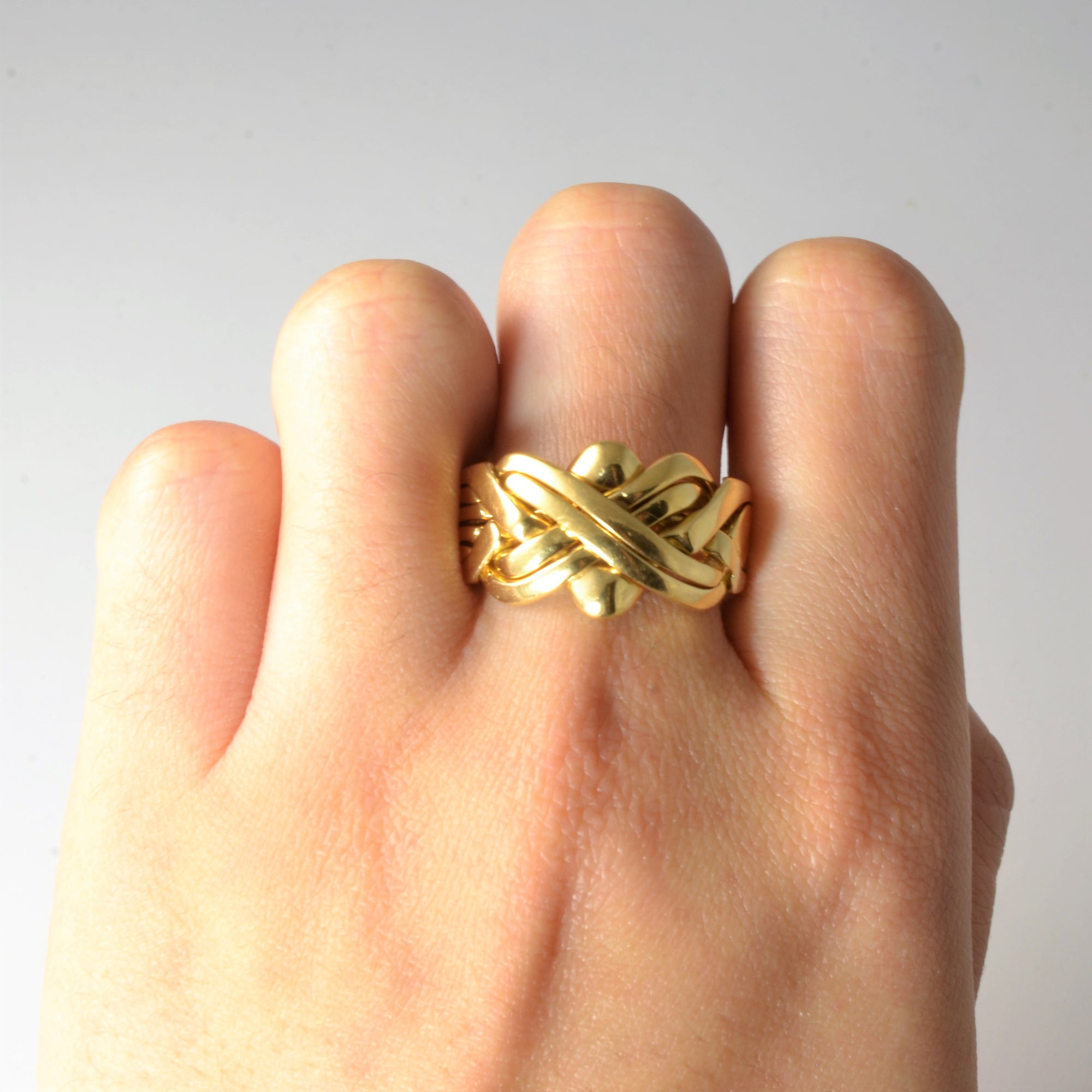 Yellow Gold Puzzle Ring | SZ 11.5 |