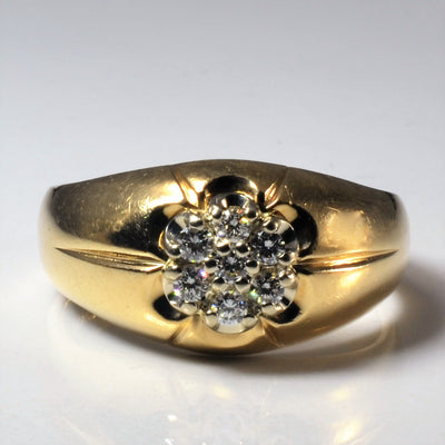 Cluster Set Diamond Dome Ring | 0.21ctw | SZ 10.5 |